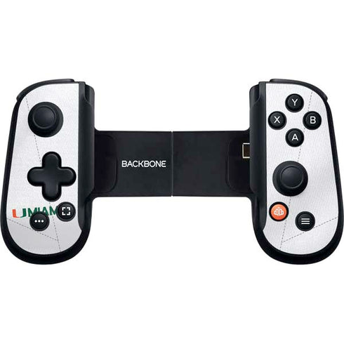 University of Miami White Jersey Backbone One for iPhone Game Controller Skin